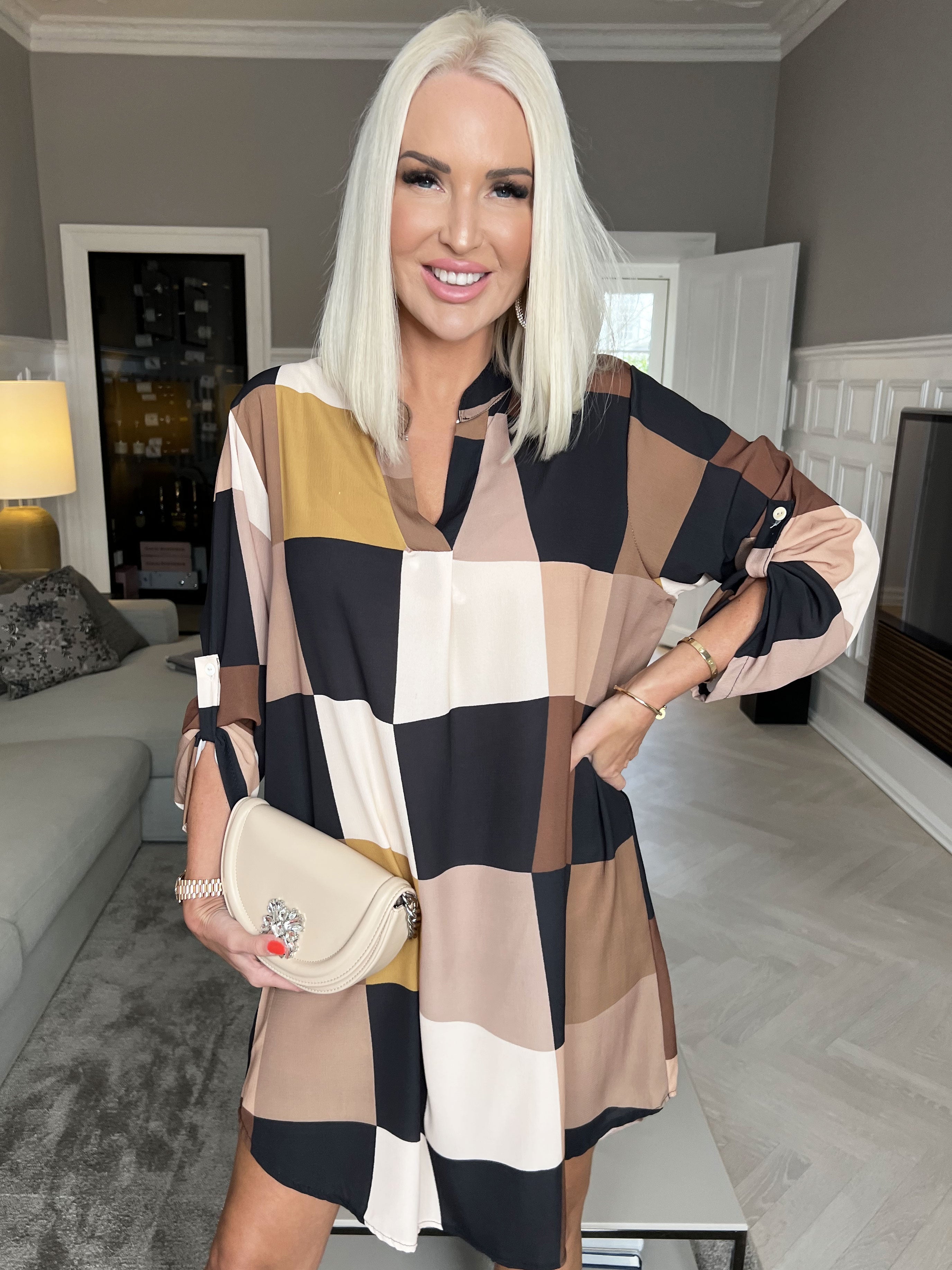 Vanesa Dress Check - Lätt och luftig klänning